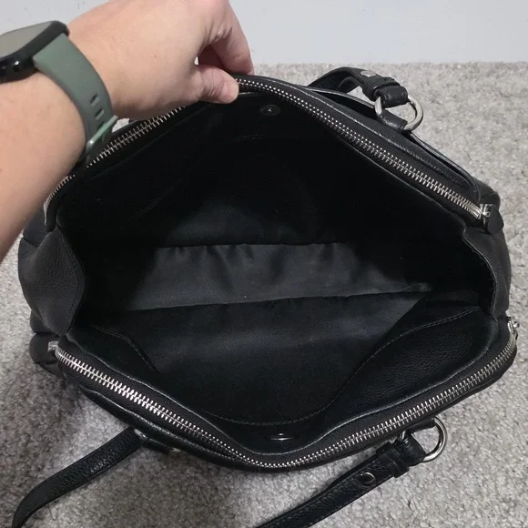 Coach Y2K Penelope Pebbled Leather Satchel Shoulder Bag Black Turnlock - Picture 8 of 13